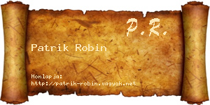 Patrik Robin névjegykártya